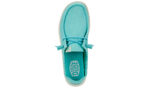 Hey Dude Wendy Stretch Canvas in Turquoise top view