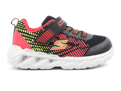 Skechers 401506N Magna Lights in Black Red outer view