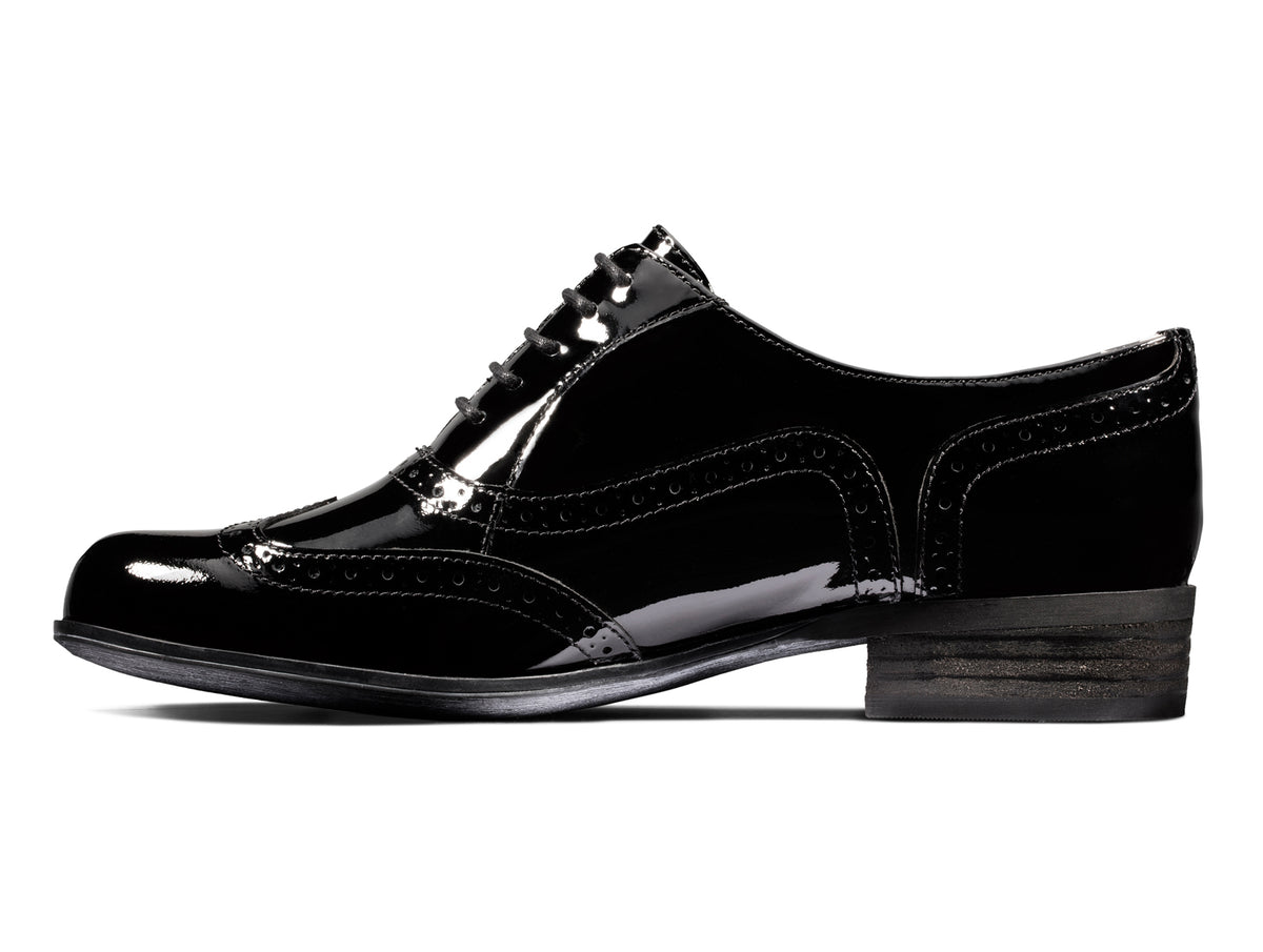 Clarks Hamble Oak Black Patent Ladies Shoes at Walsh Brothers Shoes