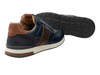 Ambitious 14050-6553AM Slow - Navy laced sneaker with brown accents on a white background sole view