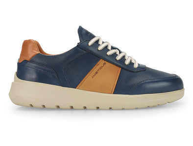Ambitious Hover Comfort Sneaker 12863A in Navy Camel Outer view