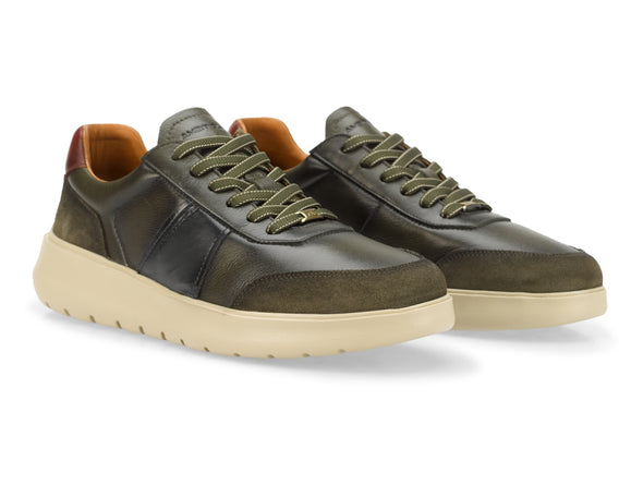 Ambitious Hover Comfort Sneaker 12981B in Olive Anthracite upper view