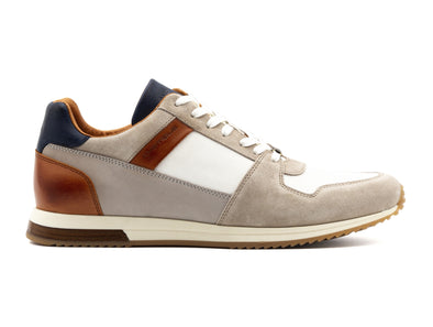 Ambitious SLOW Classic Sneaker 11240 in Grey Off White Camel outer view