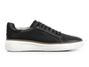 Anatomic & Co Reduto 242401 - laced Black leather sneaker with a white sole on a white background. 