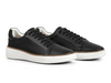 Anatomic & Co Reduto 242401 - pair of laced Black leather sneakers with a white sole on a white background in upper view.