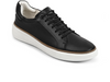 Anatomic & Co Reduto 242401 - laced Black leather sneaker with a white sole on a white background in upper view