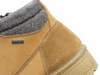 Ara 11-23654-19 Frederik - close up of a Cognac laced boot with textured grey collar on a white background. 