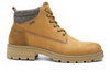 Ara 11-23654-19 Frederik - Cognac laced boot with textured grey collar on a white background. 
