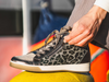 Ara 12-24499 36 - Cashmere Leopard high top sneaker with zip and laced model view