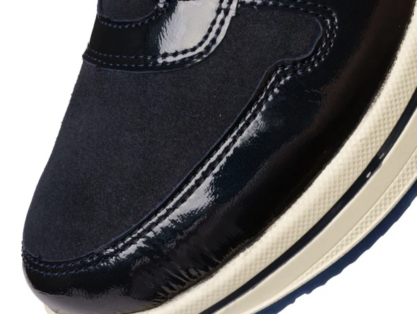 Ara 12-27540-92 Sapporo - Blue Graphite close up of the toe of the sneaker on a white background 