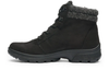 Ara 12-49309-01 Gore-Tex laced ankle boot in Black with grey fur lining on a white background