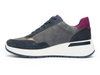 Ara 12-57702-22 Garda - Grey Blue sneaker with purple accents, laced with side zip, inner view