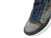 Ara 12-57702-22 Garda - Grey Blue sneaker with purple accents, laced with side zip, close up of toe