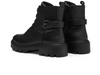 Ara 12-59114-01 Manchester - Black leather laced ankle boots with buckle detail on a white background.
