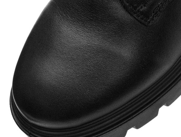 Ara 12-59114-01 Manchester - Black leather laced ankle boots with buckle detail on a white background.