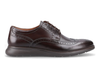 Base London Flight 25 Brogue, brown leather dress shoe on a white background. 