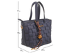 Bessie London Weave Charm Bag - Navy