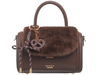 Bessie London Plush Barrel Bag - Chocolate