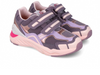Biomecanics 251272-B164 - Lilac and pink sneaker with double Velcro straps on a white background upper view