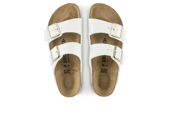 Birkenstock Arizona 1005294 Narrow in White Patent top view