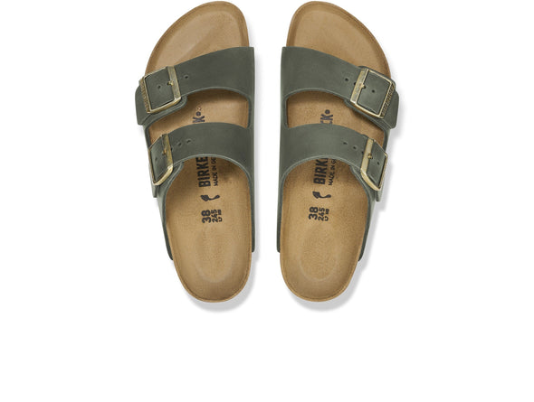 Birkenstock Arizona 1028030 Narrow in Dark Bottle Green top view