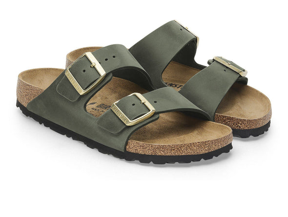 Birkenstock Arizona 1028030 Narrow in Dark Bottle Green upper 1 view