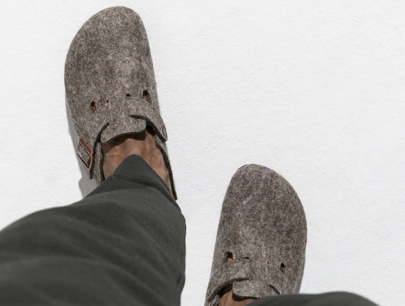 Birkenstock Boston 0160581 - Cacao clog slipper top view