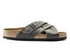 Birkenstock Lugano Oiled Leather 1019024 in Faded Kakhi Outer view