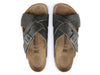 Birkenstock Lugano Oiled Leather 1019024 in Faded Kakhi Top view
