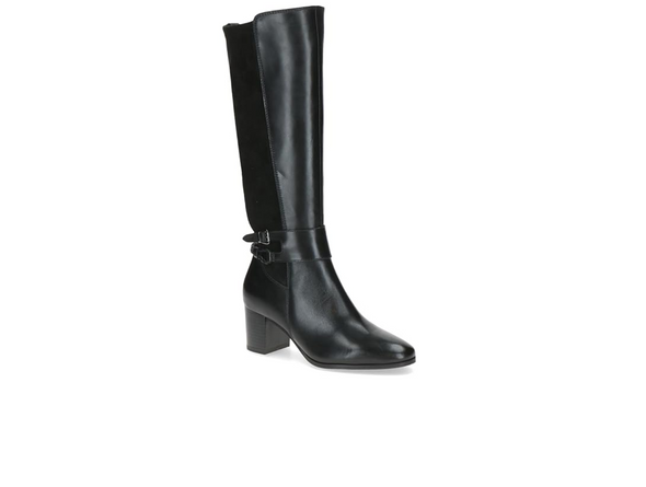 Caprice 9-25501-45 019 Black knee high boot on white background