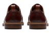 Clarks Aldwin Limit - pair of Mid Tan laced leather brogue shoes on a white background.