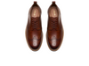 Clarks Aldwin Limit - pair of Mid Tan laced leather brogue shoes on a white background.