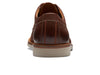 Clarks Atticus Lace in Dark Tan Leather back view