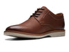 Clarks Atticus Lace in Dark Tan Leather upper 1 view