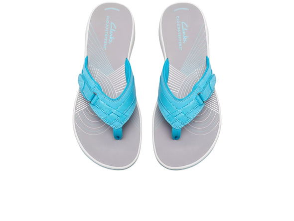 Clarks Brinkley Sea Cloud Steppers in Turquoise top view