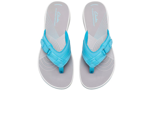 Clarks Brinkley Sea Cloud Steppers in Turquoise top view