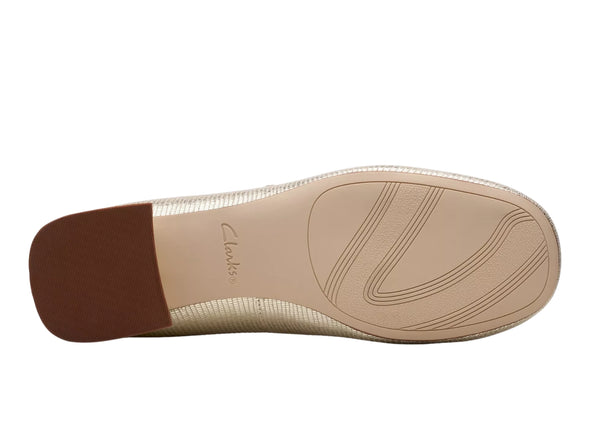 Clarks Daiss 30 Shine - Champagne Interest sole view