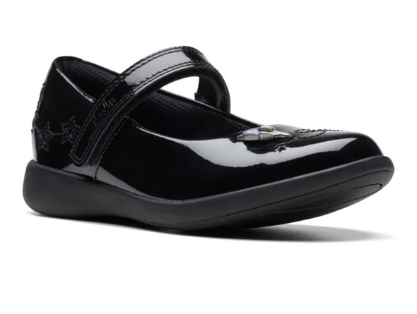 Clarks Etch Space K F - Black Patent 