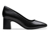 Clarks Fernie Court - Black Leather outer