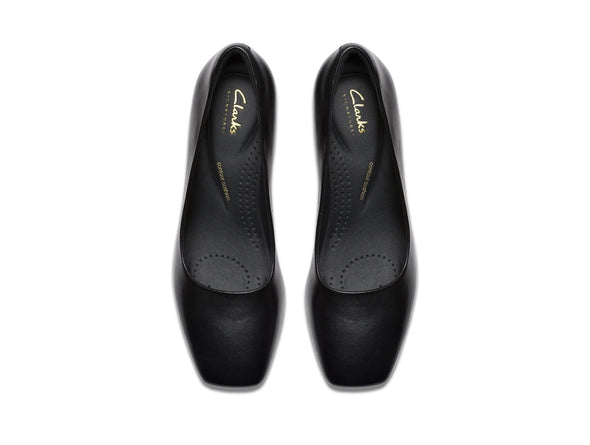 Clarks Fernie Court - Black Leather top