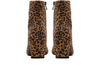 Clarks Fernie Zip - Leopard Suede ankle boot with block heel on a white background back view
