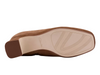 Clarks Fernie Zip - Walnut Suede ankle boot with a block heel on a white background sole view