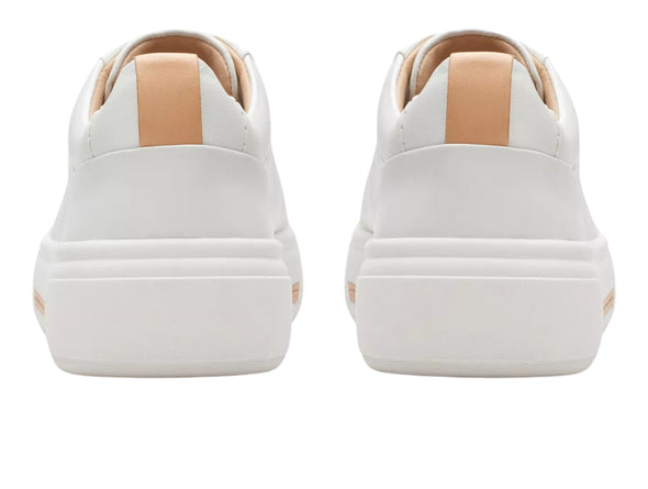 The Clarks Hollyhock Walk in Off White back view