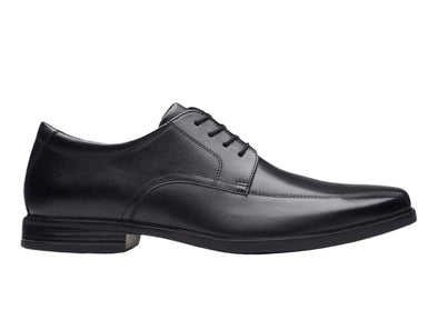 Clarks Howard Over in Black Leather outer view