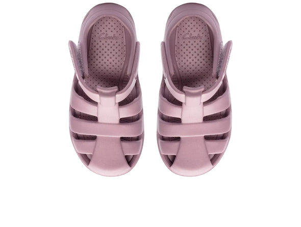 Clarks Move Kind T in Dusty Pink top view