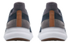 Clarks Mullan Easy - laced Navy sneaker with grey accents against a white background back view
