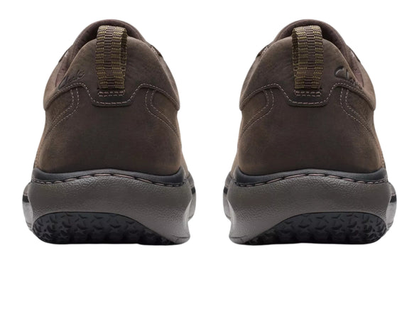 Clarks PRO Lace in Dark Brown Tumbled back view