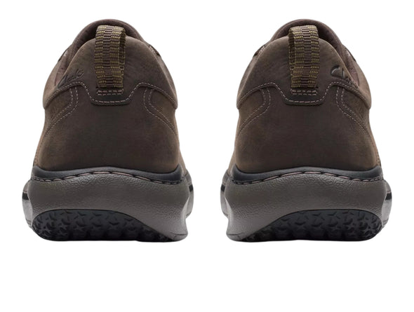 Clarks PRO Lace in Dark Brown Tumbled back view