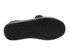 Cosy Comfort 23342 32 Ivy - Navy slipper with faux fur trim and lining with a Velcro strap on a white background sole view