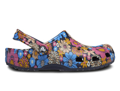 Crocs 208954 Classic Retro Floral Clog - Navy Multi outer